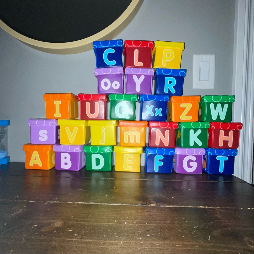 Lakeshore learning ABC expiration boxes they feel almost like leather material